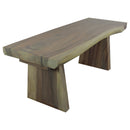 Haussmann Wood Natural Edge Bench 48 in x 18 x 18 in H KD Grey Oil