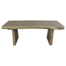 Haussmann Wood Natural Edge Bench 48 in x 18 x 18 in H KD Grey Oil