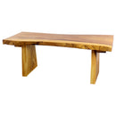 Haussmann Wood Natural Edge Bench 48 in x 18 x 18 in H KD Oak Oil