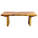 Haussmann Wood Natural Edge Bench 48 in x 18 x 18 in H KD Oak Oil
