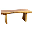 Haussmann Wood Natural Edge Bench 48 in x 18 x 18 in H KD Oak Oil