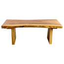 Haussmann Wood Natural Edge Bench 48 in x 18 x 18 in H KD Oak Oil