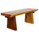 Haussmann Wood Natural Edge Bench 48 in x 18 x 18 in H KD Oak Oil
