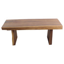 Haussmann Wood Natural Edge Bench 48 in x 18 x 18 in H KD Walnut Oil