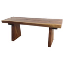 Haussmann Wood Natural Edge Bench 48 in x 18 x 18 in H KD Walnut Oil