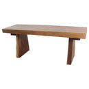 Haussmann Wood Natural Edge Bench 48 in x 18 x 18 in H KD Walnut Oil