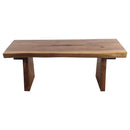 Haussmann Wood Natural Edge Bench 48 in x 18 x 18 in H KD Walnut Oil