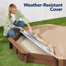 Kid's Octagonal Sandbox in Walnut Wood Finish