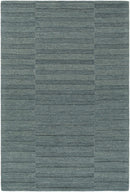Idaho Broken-Stiped Petrol Blue Area Rug