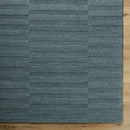 Idaho Broken-Stiped Petrol Blue Area Rug