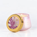 Petite Watercolor Pressed Floral Candle - Blackberry + Coconut