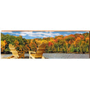 Deep Creek Lake Fall Lake Adirondack Chairs | Wall Art Print on Real Wood