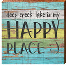 Deep Creek Lake is My Happy Place | Wall Art Print on Real Wood