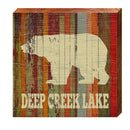 Deep Creek Lake Bear Orange Boards | Wall Art Print on Real Wood