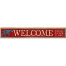 WElcome Deep Creek Lake Black Bear Red Sign | Wall Art Print on Real Wood