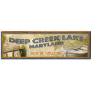 Deep Creek Lake Maryland Dock/Boat Latitude Longitude | Wall Art Print on Real Wood