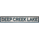 Deep Creek Lake Navy/White Shabby Sign | Wall Art Print on Real Wood