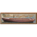 Welcome to Deep Creek Lake Maryland Row Boat | Wall Art Print on Real Wood
