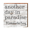 Paradise Manasota Key White Paintchip | Real Wood Art Print