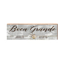 Boca Grande Triple Shell Grey Latitude Longitude | Real Wood Art Print