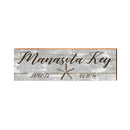 Manasota Key Starfish Grey Latitude Longitude | Real Wood Art Print