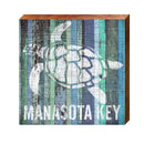 Manasota Key Sea Turtle Blue Boards | Real Wood Art Print