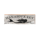Manasota Key Mermaid Grey Latitude Longitude | Real Wood Art Print