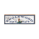 Englewood Mermaid White Shabby Latitude Longitude | Real Wood Art Print