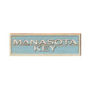 Manasota Key Coastal Blue Sign | Real Wood Art Print
