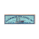Harbor Island, South Carolina Shrimp Boat Latitude Longitude Wooden Sign | Wall Art Print on Real Wood