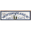 Hunting Island, SC Lighthouse Latitude Longitude | Wall Art Print on Real Wood