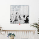 Vintage Beach Vibes Navy Customizable | Wall Art Print on Real Wood