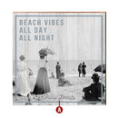 Vintage Beach Vibes Navy Customizable | Wall Art Print on Real Wood