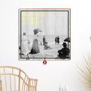 Vintage Beach Vibes Yellow Customizable | Wall Art Print on Real Wood