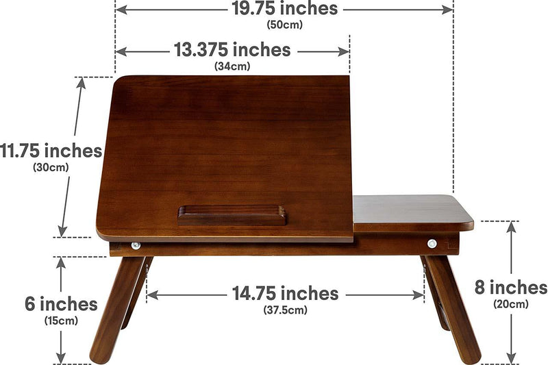 Wood Desk - Multi-Tasking Computer or Breakfast Tray - Natural Wood - Portable