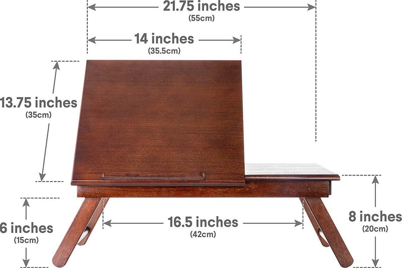 Wood Desk - Multi-Tasking Computer or Breakfast Tray - Natural Wood - Portable