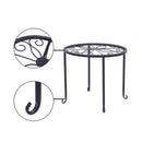 Set of 4 - Indoor Outdoor Black Metal Plant Stand