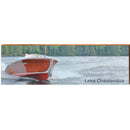 Lake Chautauqua Vintage Boat | Wall Art Print on Real Wood