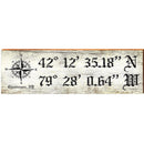 Chautaugua, NJ Latitude Longitude | Wall Art Print on Real Wood