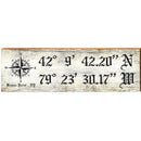 Bemus Point, NJ Latitude Longitude | Wall Art Print on Real Wood