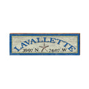 Lavallette Starfish Blue/White Latitude Longitude | Real Wall Art Print | Wall Art Print on Real Wood