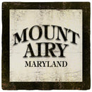 Mount Airy, Maryland Black & White Coaster Set