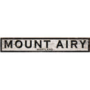 Mount Airy Maryland White Sign | Wall Art Print on Real Wood