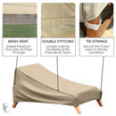 Patio Chaise Lounge Cover 84"L x 30"W x 29"H Classic Taupe (2 Pack)