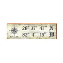 Matlacha, Florida Compass Latitude Longitude Sign | Wall Art Print on Real Wood