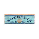Bokeelia Shell Latitude Longitude Sign | Wall Art Print on Real Wood