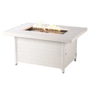 Aluminum 48-in Rectangular Propane Fire Table, Beads, Covers and Lid