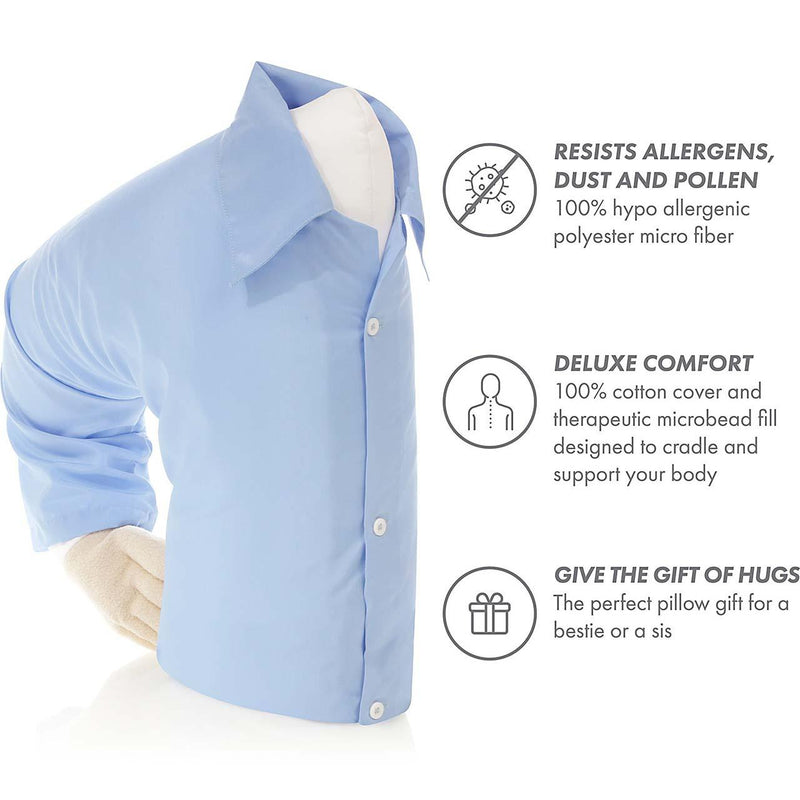 Boyfriend Pillow - Microbead Filling With Cotton Shirt - Always Cozy and Huggable