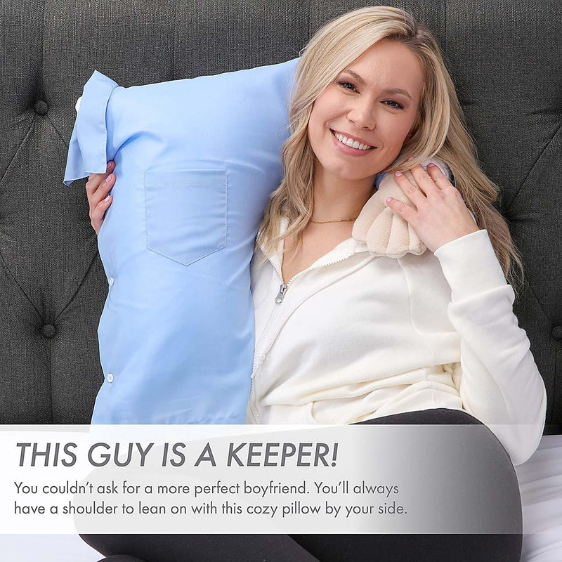 Boyfriend Pillow - Microbead Filling With Cotton Shirt - Always Cozy and Huggable