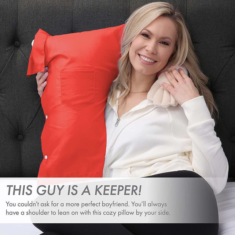 Boyfriend Pillow - Microbead Filling With Cotton Shirt - Always Cozy and Huggable